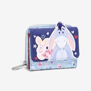 Loungefly X Disney Winnie the Pooh Eeyore and Piglet Butterfly Hearts Wallet